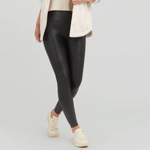 Faux leather spanx